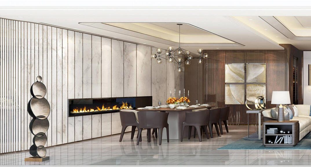 隆海海之韵 260㎡ 四室两厅 现代风格餐厅效果图