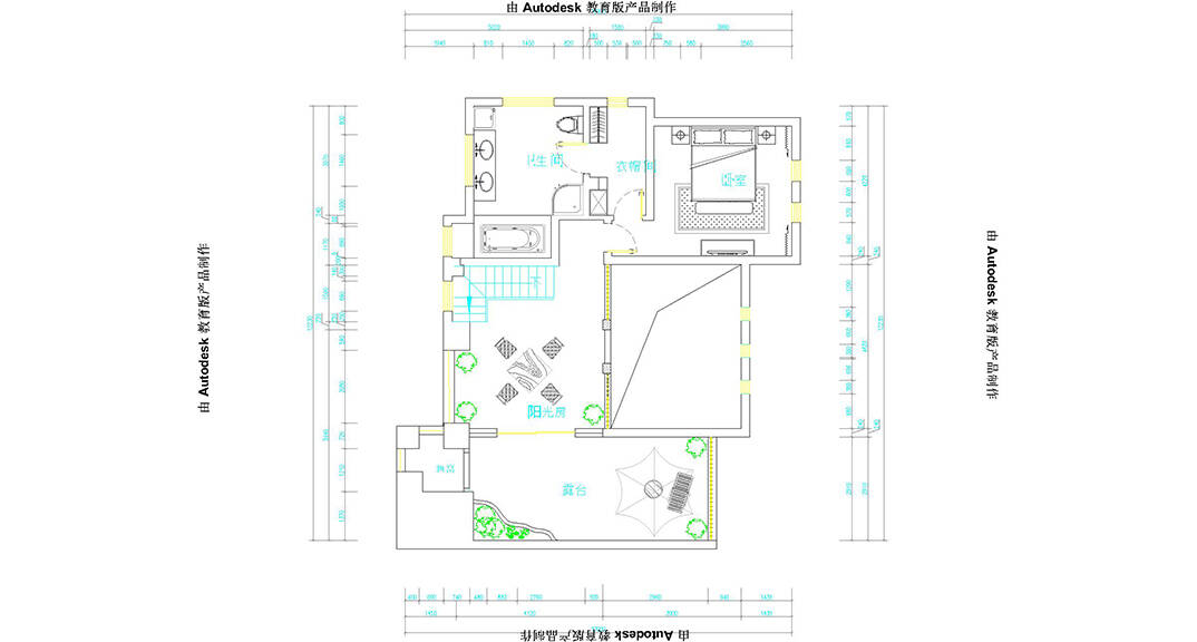 中冶圣乔维斯268㎡别墅二层户型图