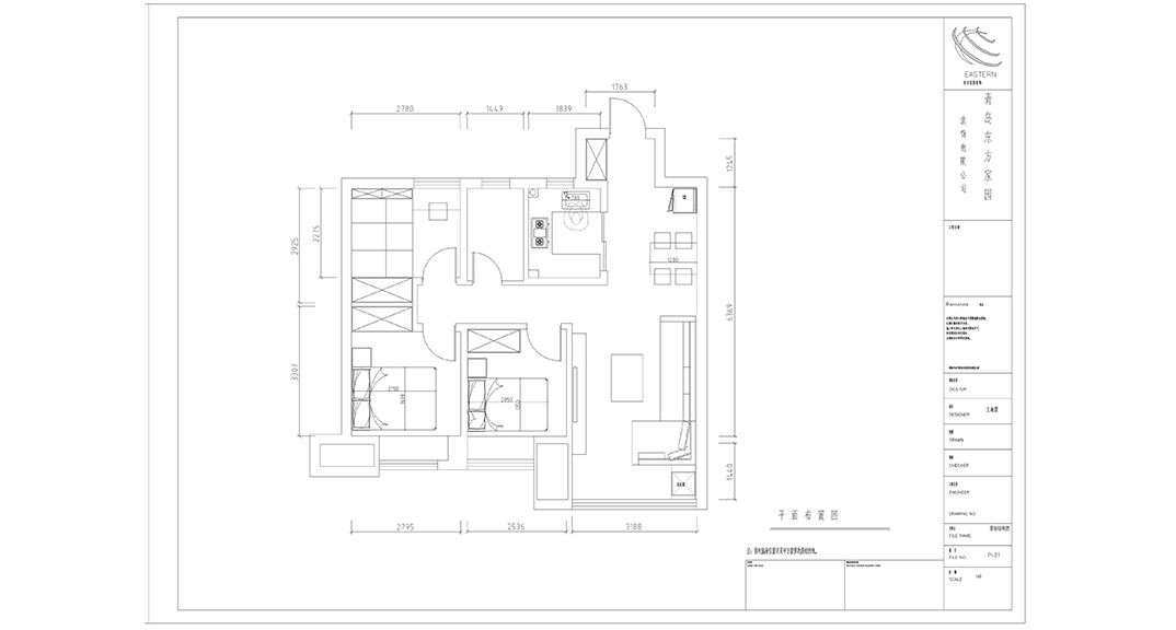 天一仁和珑樾海89㎡三室两厅一卫简欧风格户型研发图.jpg