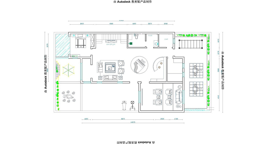 青特花溪地164㎡别墅二层户型图