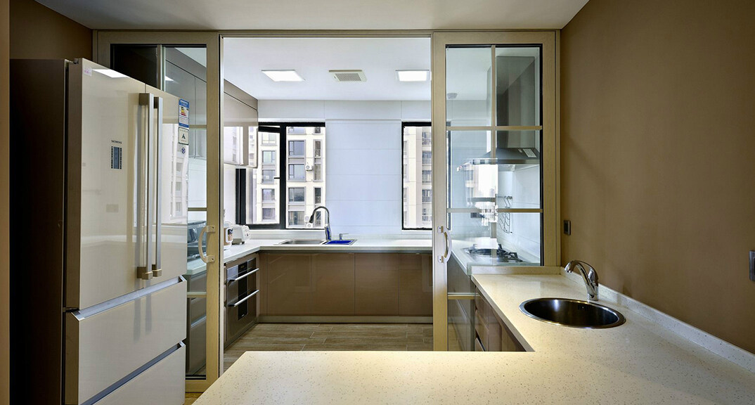桃李芳菲4室2厅1厨2卫132㎡厨房现代简约风格装修效果图