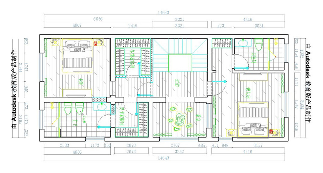 香溪庭院330㎡别墅二层户型布置图.jpg