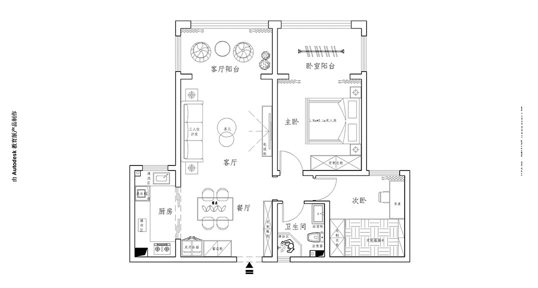 海悦居138㎡二室二厅户型布置图.jpg