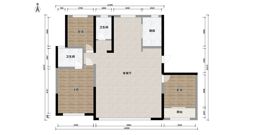 绿城·海棠印月166㎡三室二厅户型平面布局图.jpg