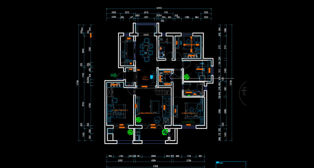 罗兰公馆260㎡别墅一层户型平面布局图.jpg
