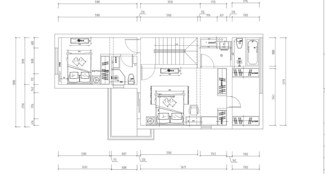 中欧国际城金茂墅220㎡别墅上叠二层户型平面布局图.jpg