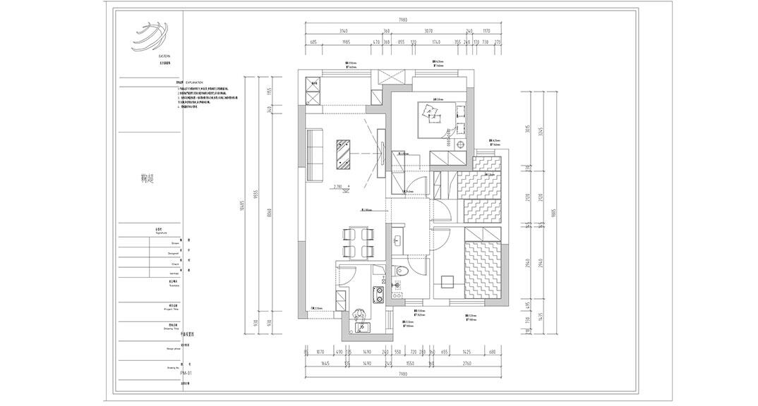 金地·锦宸95㎡二室一厅户型平面布局图.jpg
