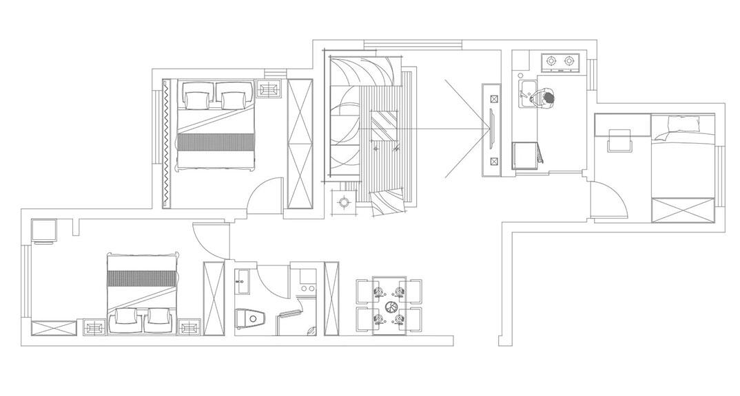 金地·锦宸110㎡三室一厅户型平面布局图.jpg