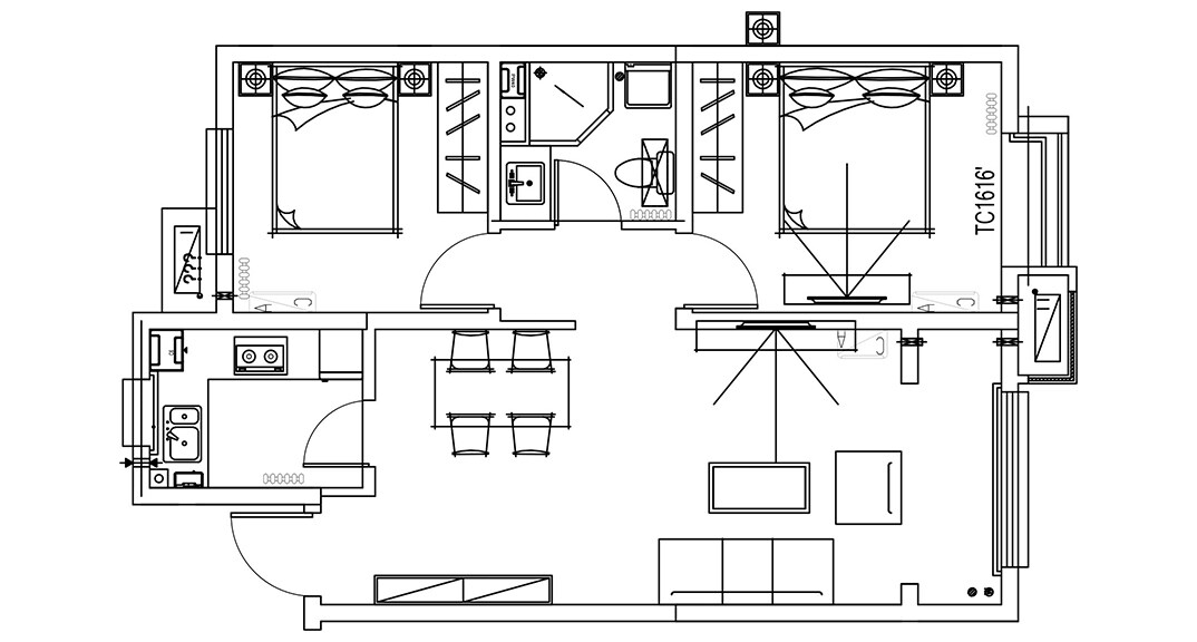 鲁商蓝岸国际90㎡二室二厅户型平面布局图.jpg