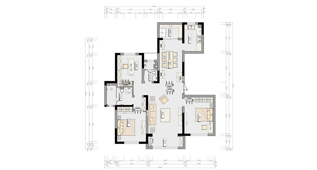 海德堡175㎡三室二厅户型平面布局图.jpg