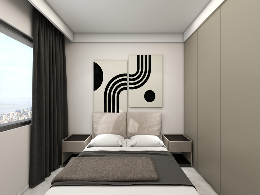 保利时代110㎡三室两厅次卧现代风格装修案例效果图.jpg