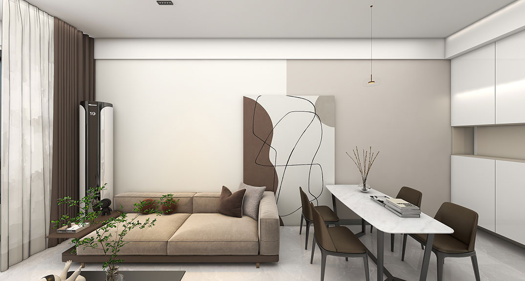 中欧国际城88㎡三室两厅客厅沙发简约风格装修案例效果图.jpg