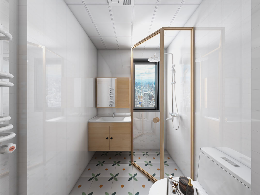 中欧国际城115㎡三室两厅浴室卫生间原木极简风格装修案例效果图-详细.jpg