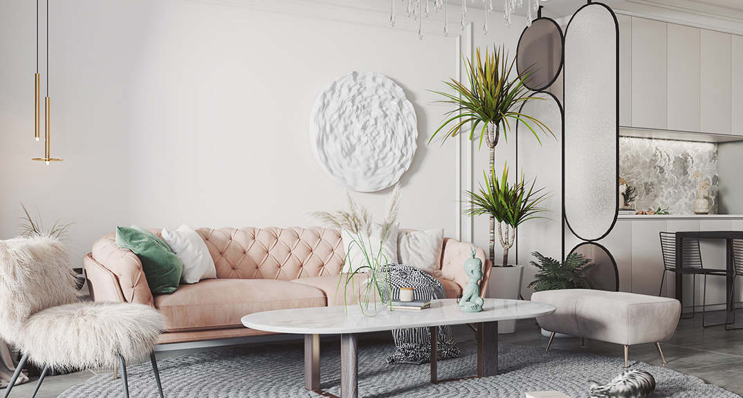 日广雅居130㎡三室两厅客厅沙发北欧风格装修案例效果图.jpg