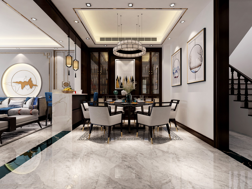 安泰名筑190㎡四室两厅餐厅新中式风格装修案例效果图-详细.jpg