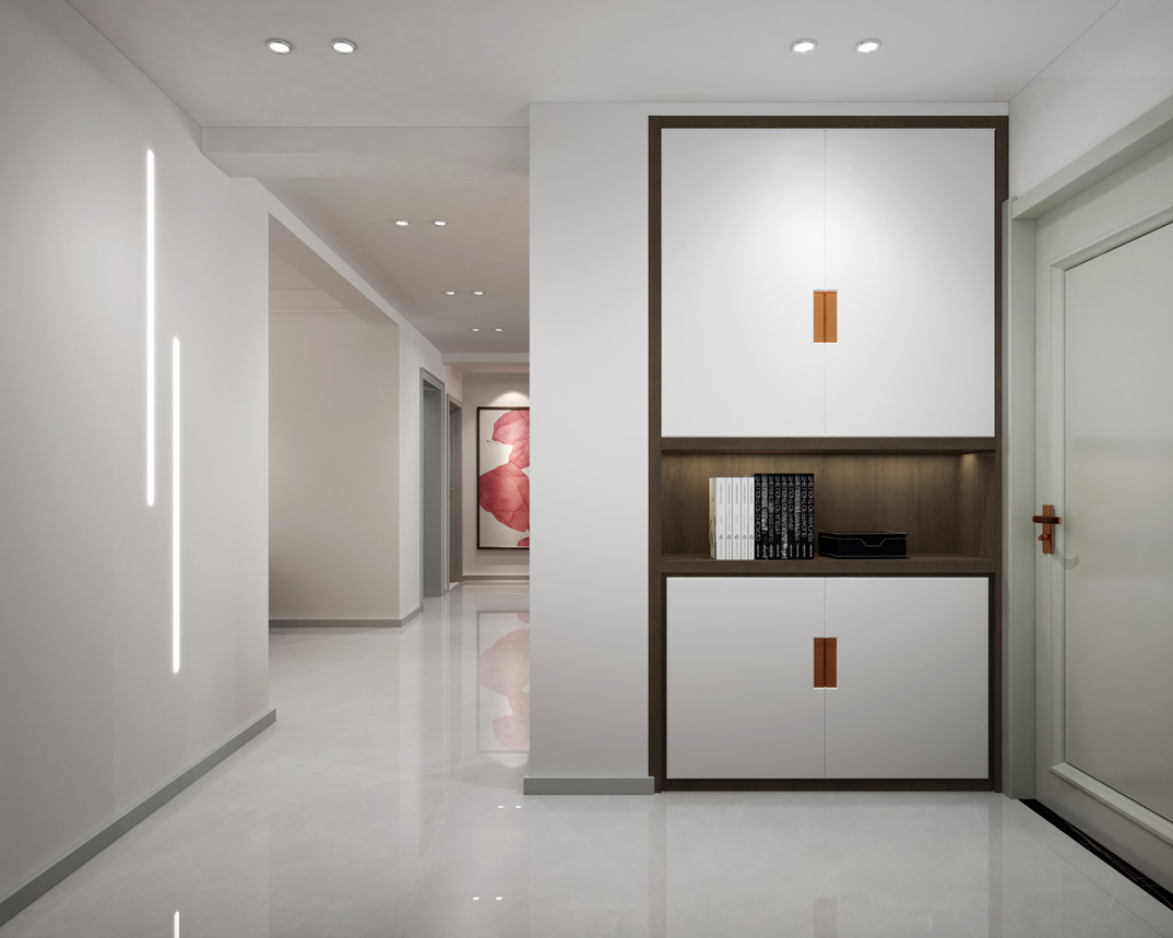 山语罗兰148㎡三室两厅入户玄关现代简约风格装修案例效果图.jpg