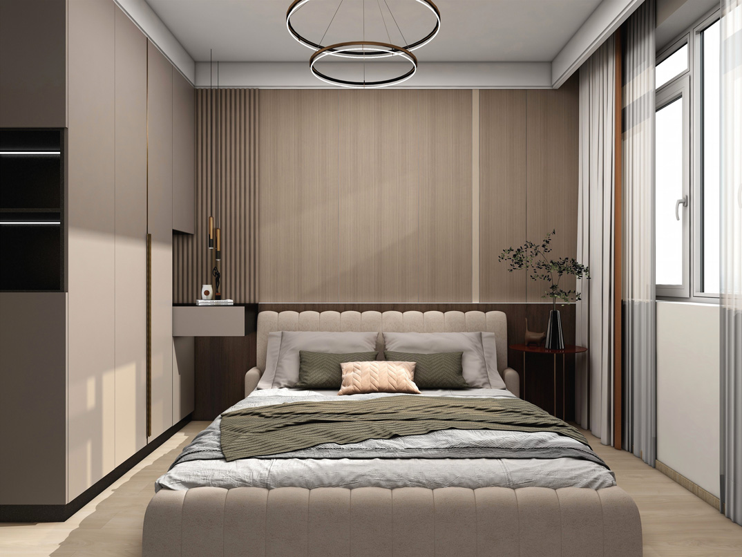 西藏路小区85㎡两室一厅主卧现代风格装修案例效果图-详细.jpg