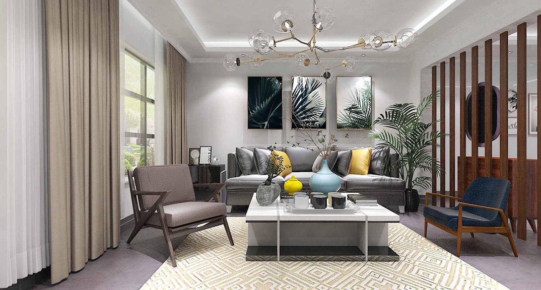 安泰名筑260㎡四室两厅客厅沙发新中式风格装修案例效果图.jpg